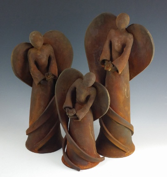 Handmade Clay Angels Figurines