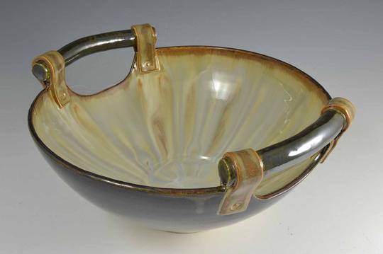 Pottery Bowl with Handles